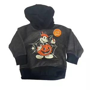 Disney Baby Mickey Mouse Glow In The Dark Hoodie Unisex Infant Size 18 Months - Picture 1 of 5