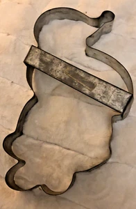 Vintage Tin Cookie Cutter BIG! 12” Duck Chick Metal Baking Antique Easter Zinc - Picture 1 of 8