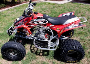 TRX 450R custom graphics decal kit for Honda Maeir Fourwerx Qualtech hood option - Picture 1 of 4