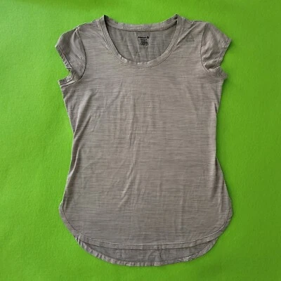 Reebok Women's Athletic Slim Fit T Shirt size S Silver Dry Active Running - Image 1 of 4