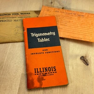 Libro Trigonometria Vintage Tavoli e Funzioni Involute Illinois Tool Works 1954 - Foto 1 di 8
