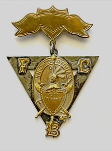 Knights Of Pythias Membership Badge, Brass on Copper Nickel Drop from Brass - Imagen 1 de 4