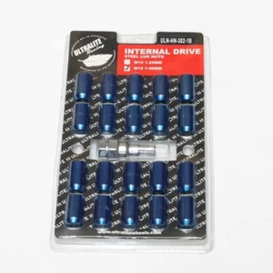 20x M12x1.5 BLUE INTERNAL DRIVE WHEEL LUG TUNER NUTS SECURITY Y3372 - Picture 1 of 1