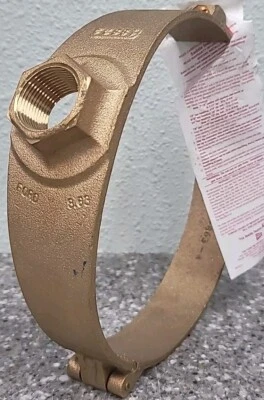 福特 S70-806 8 英寸锥形螺纹黄铜鞍座 1 1/2 英寸龙头尺寸 8.63 OD  — 第 1/4 张图片