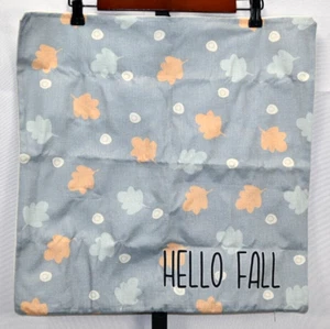 Kissenbezug "Hello Fall" Bauernhaus Herbst Dekor Größe 19,5 Zoll x 19,5 Zoll Neu ohne Etikett Blatt-Design - Bild 1 von 2