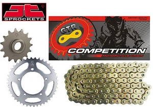 Kit set pignoni catena GTR conversione unità cintura CD CM250 83 oro resistente - Foto 1 di 3