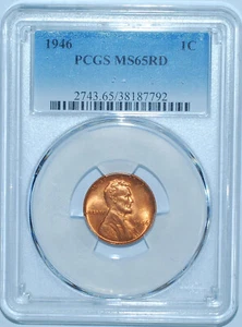 1946 P PCGS MS65RD Red Lincoln Cent - Picture 1 of 2