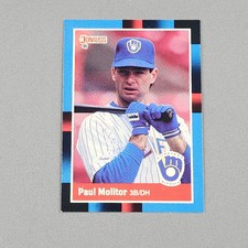 1988 Donruss #249 Paul Molitor Milwaukee Brewers Baseball Card