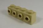 30414 Lego Parts~(4) Brick, Modified 1 X 4 W 4 Studs 1 Side Tan