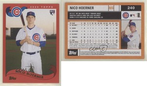 2020 Topps Archives 2002 Topps Red /75 Nico Hoerner #240 Rookie RC