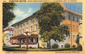 Postal de Fordyce Baths House Street Scene Hot Springs Nat'l Park, AR 1930 - Imagen 1 de 2