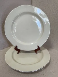 Pair of Vietri Cucina Fresca Cream 12" Dinner Plates - Picture 1 of 3