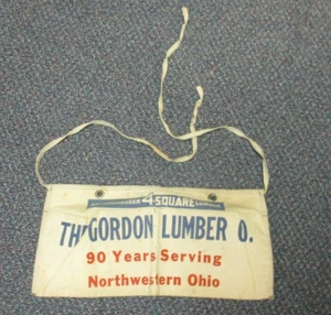 Vtg Gordon Lumber Co. Advertising Nail Pouch Apron Weyerhaeuser 4-Square Lumber - Picture 1 of 3