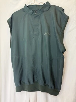 Zero Restrictions L Pullover Green 1/4 Snap Vest Windbreaker SEA ISLAND Golf - Image 1 of 3