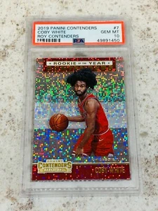 2019 Panini Contenders ROOKIE of the Year #7 COBY WHITE PSA 10 RC - Picture 1 of 2