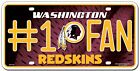 Washington Redskins #1 Fan License Plate [NEW] NFL Tag Auto Truck Frame Metal