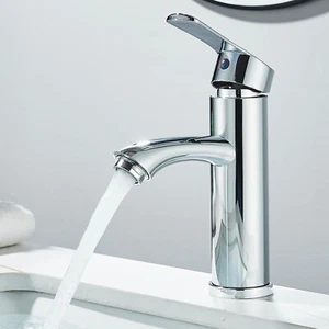 Wasserhahn Bad Waschtischarmatur Badarmatur Einhebel Waschtischarmatur Zugstange - Bild 1 von 11