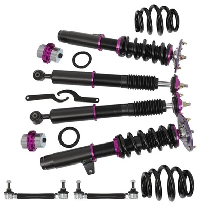 Fits 01-05 BMW E46 320i 325i Coilovers Shock Suspension Spring Kit Adj Height Foto 1 de 4