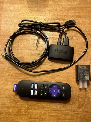 Reproductor multimedia de transmisión Roku Express 3920X completo con control remoto, cables  Foto 1 de 2