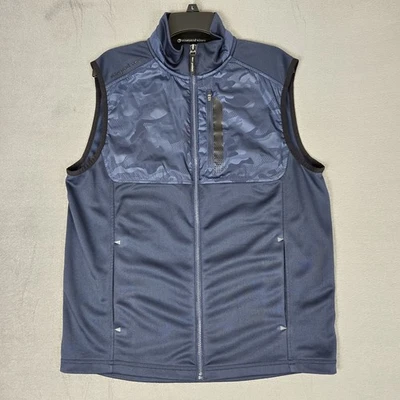 Vineyard Vines Vest Mens Medium OTG Fairhaven Blue Golf Jacket Full Zip Camo - Image 1 of 4