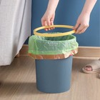 Dark Blue Trash Bin Plastic Exquisite Modern Garbage Container Can For Bath