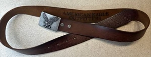 AMERICAN EAGLE OUTFITTERS Brown Genuine Leather BELT Size 44” - Picture 1 of 9
