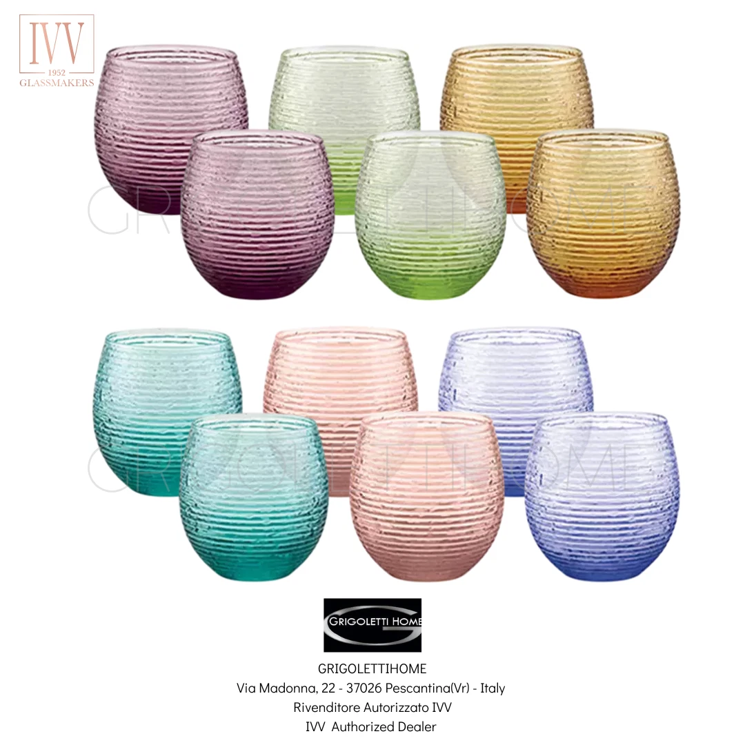 Bicchieri Acqua Vetro Ivv Sixties Set 6 Bicchieri In 6 Ottiche Assortite Cl.31 Ivv - Ferramenta Vanoli Shop Online Set Tazzine Caffè