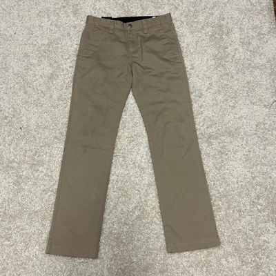 Volcom Frickin Skate Modern Stretch Chino Tan Pants Size 28 X28 Khaki  EUC - Image 1 of 4