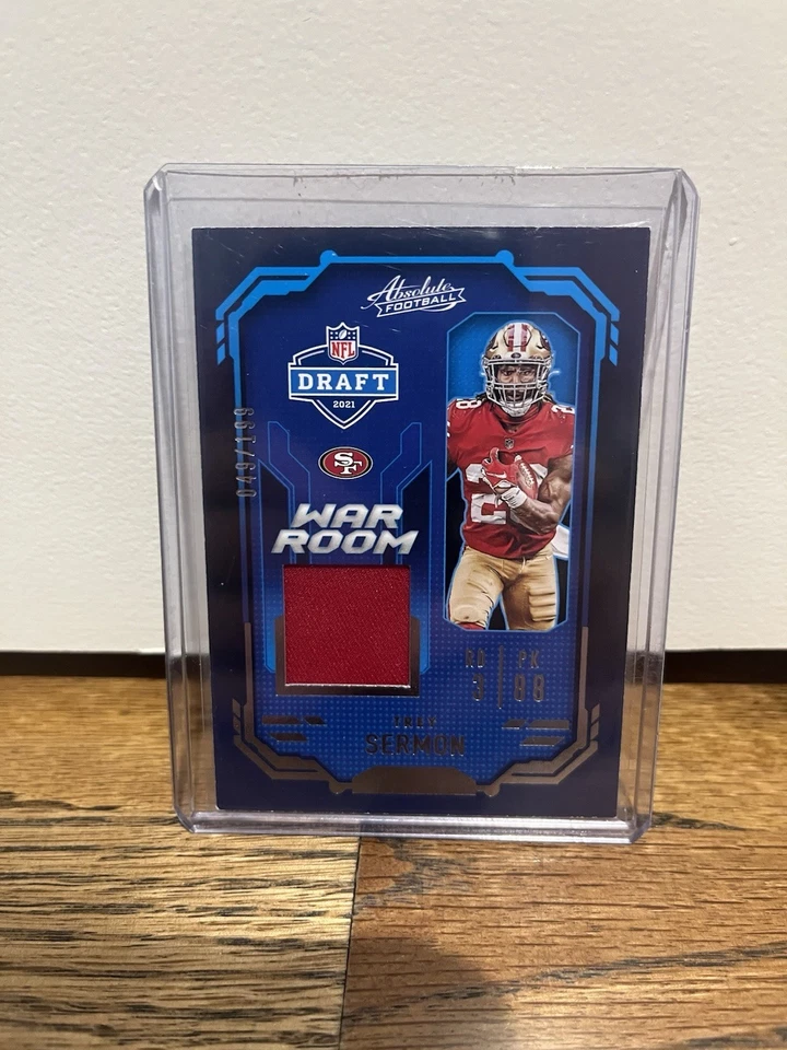 2021 Panini Absolute - War Room Materials Trey Sermon #WRM-TSE /199 (MEM, RC) - Image 1 of 2