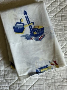 Pottery Barn Kinder Kissenbezug Schein Jungen Baustelle Planierraupe Bagger Std - Bild 1 von 7