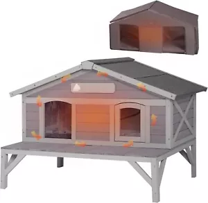 Outdoor Katzenhaus mit 100% isolierter Einlage wetterfest Wild Katzenheim - Bild 1 von 6