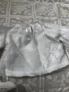 DOLL CLOTHES 4 your AMERCAN GIRL DOLL blouse/shirt/top white on white - Picture 1 of 1