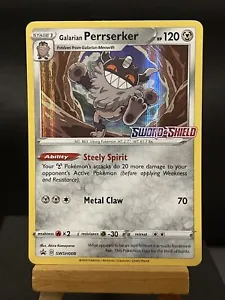 Pokemon Card Galarian Perrserker SWSH008 Sword & Shield STAMPED Promo NM - Picture 1 of 2