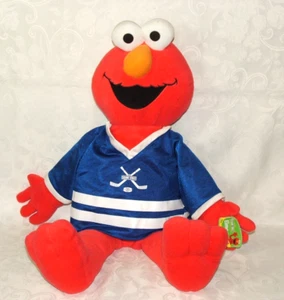 Camiseta deportiva de hockey Fisher Price ELMO azul grande de felpa calle Sésamo etiqueta 28" - Imagen 1 de 2