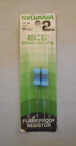 Sylvania T147 470 Ohm 2-Watt Flameproof Resistors (2 Pack) - Picture 1 of 2