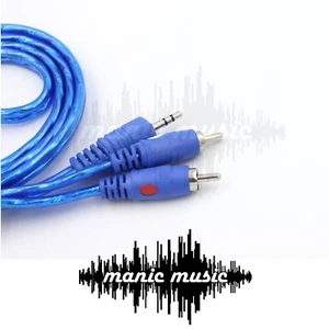 Shielded 1.3M Stereo 3.5mm Jack Aux - 2 RCA Cable Headphones output to Amplifier - Picture 1 of 3