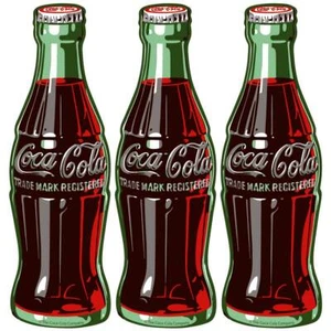 Coca-Cola 1950s Contour Bottles Sticker Set of 3 Officially Licensed Made In USA - Picture 1 of 5