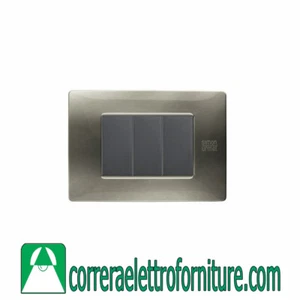 Urmet simon 11803.TT placca flexa 3 moduli posti colore titanio - Imagen 1 de 1