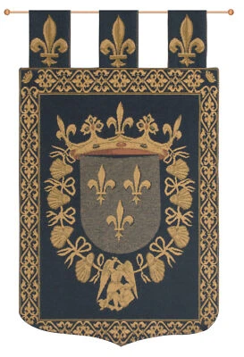 Blois With Loops Coat of Arms Belgian Tapestry Wall Art Hanging (New) 24x18 inch - Image 1 of 4