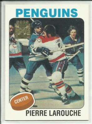 2001-02 Topps/O-Pee-Chee Archives Reprint 40 Pierre Larouche Pittsburgh Penguins - Image 1 of 2