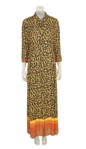 NEW Bl^nk Jasline Yellow Animal Print Dress Size Large RRP £180 - Picture 1 of 2