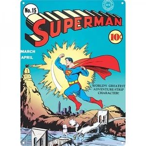 Superman (Zap) large steel sign 400mm x 300mm - Bild 1 von 1