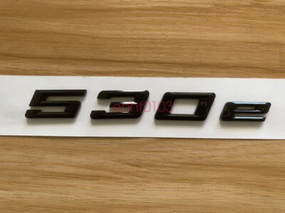 Gloss Black 3D ABS Letters Trunk 530e Emblem Rear Badge for BMW 2017-2022 530e — 第 1/4 张图片