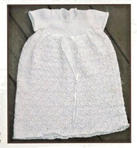 BEAUTIFUL LACE HEIRLOOM LATTICE CHRISTENING GOWN to KNIT - JANET SZABO - Picture 1 of 1