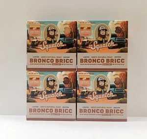 4 Dr. Squatch Bronco Bricc Limited Edition 5 oz Bar Heavy Grit Mens Natural Soap - Picture 1 of 3