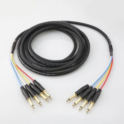 Hi-end 4 Channel Balanced Studio Snake Cable 1/4" TRS Male Gold Plated Connector - Image 1 of 4