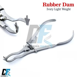 Dental Elfenbein leichte Klemmen Gummi Dam endodontische Stanze Platzierung Pinzette - Bild 1 von 3