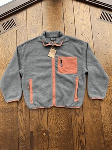 Patagonia Women's Synchilla Fleece Jacket Nickel W/ Burl Red Size Large NWT - Picture 1 of 8