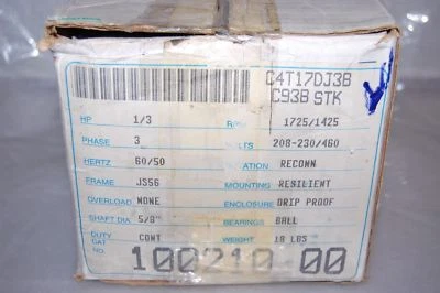 LEESON 100210.00 RESILIENT BASE GENERAL PURPOSE MOTOR C4T17DJ38 - Image 1 of 4