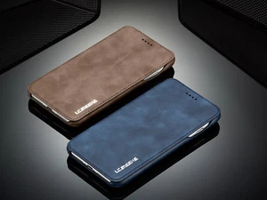 Funda tipo billetera de cuero magnética con ranura abatible para iPhone 16 15 14 Pro Max - Imagen 1 de 52